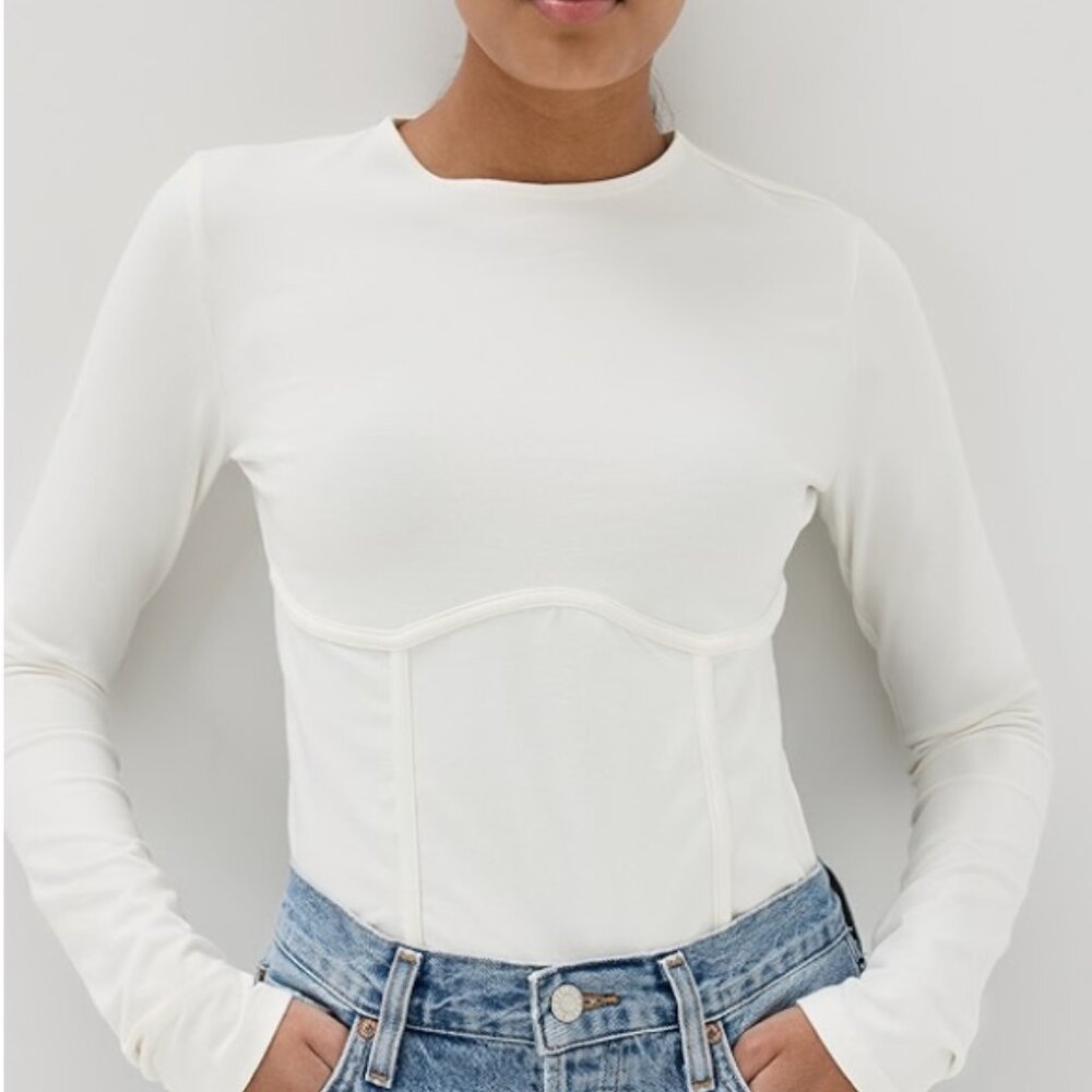 Reformation Thalia Knit Top  Thalia Knit Top SZ L in White